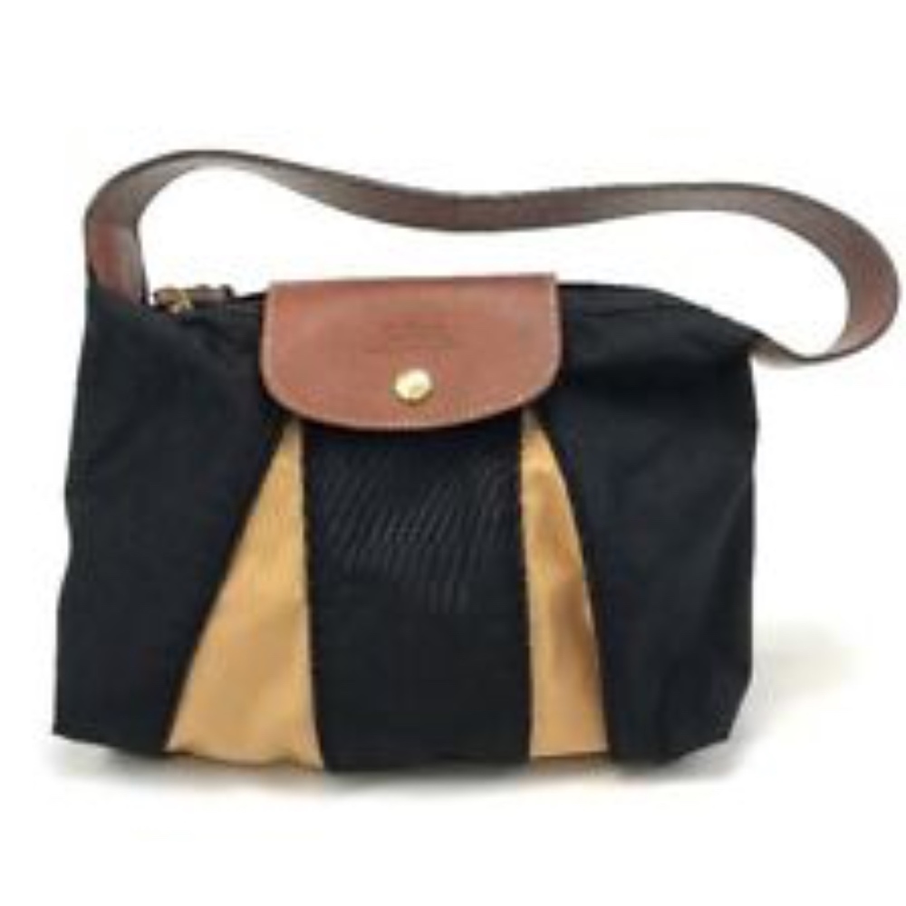 LONGCHAMP 2 TONE TO SOLID ZIP BAG.